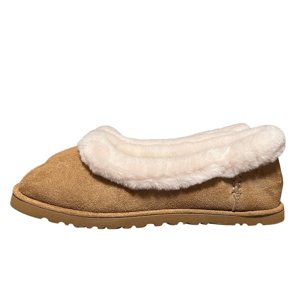 La Rosa Brown Suede Faux Fur Lined Slippers KF1104-1 Size 41 NEW‎ - Picture 2 of 16
